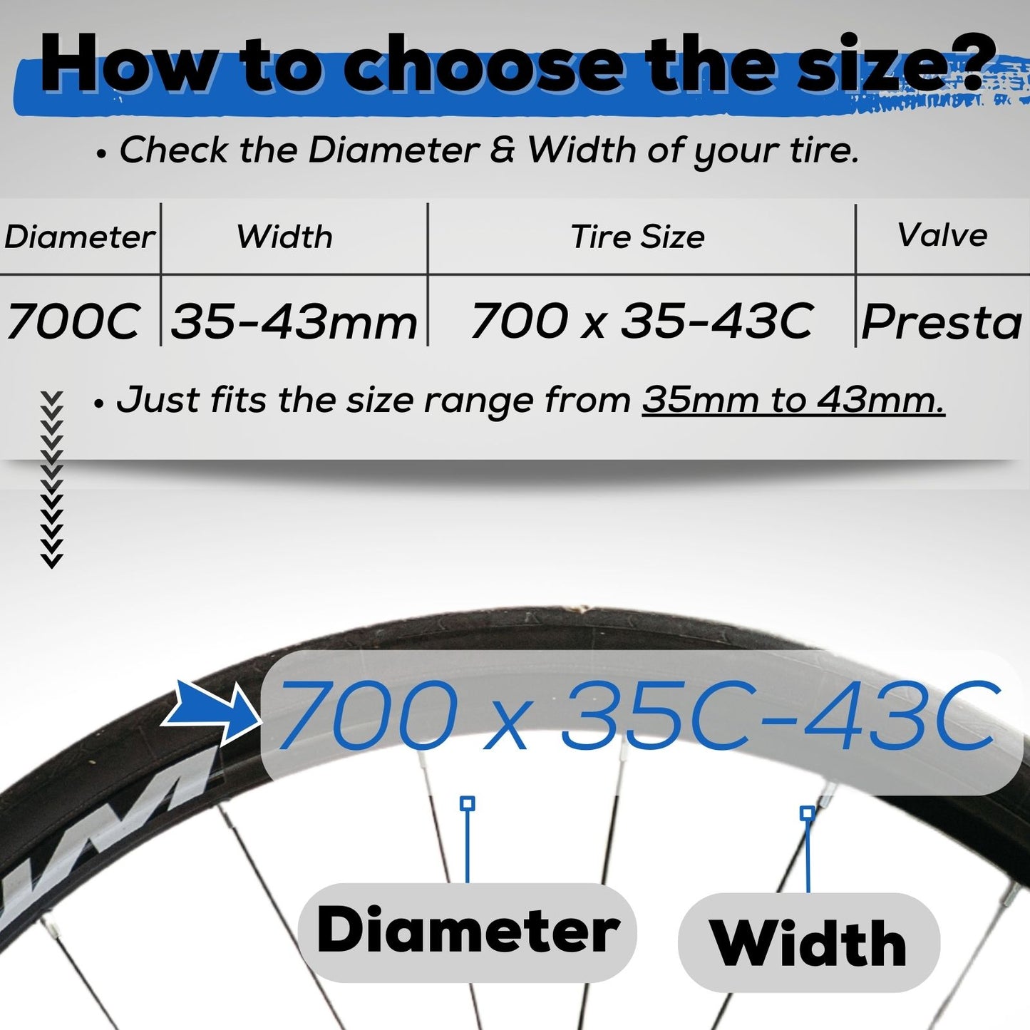 700C Road Bike Tubes - Presta Valve (48mm/60mm) 2 Pack - Corki Cycles