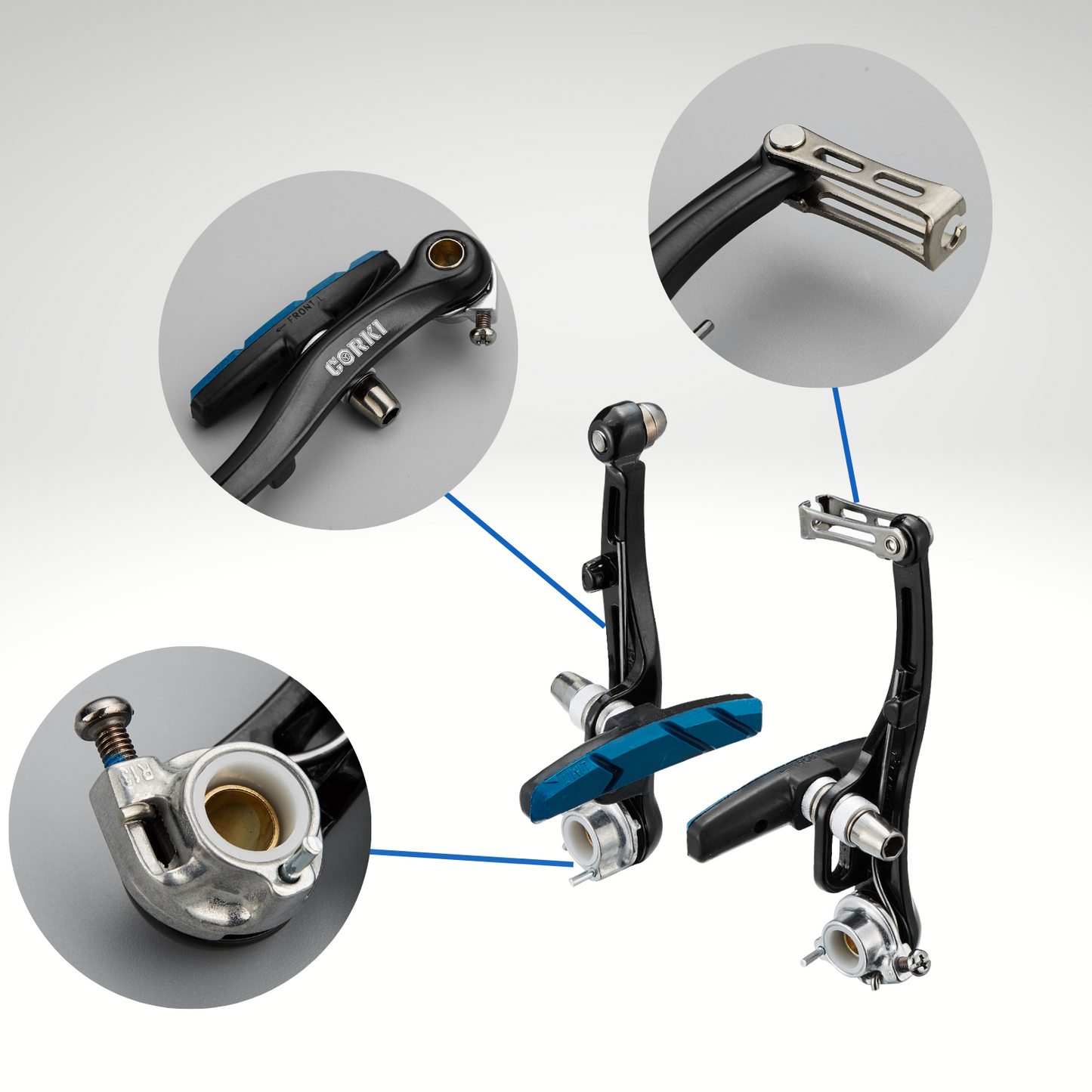 Front & Rear MTB V-Brake Set - Corki Cycles
