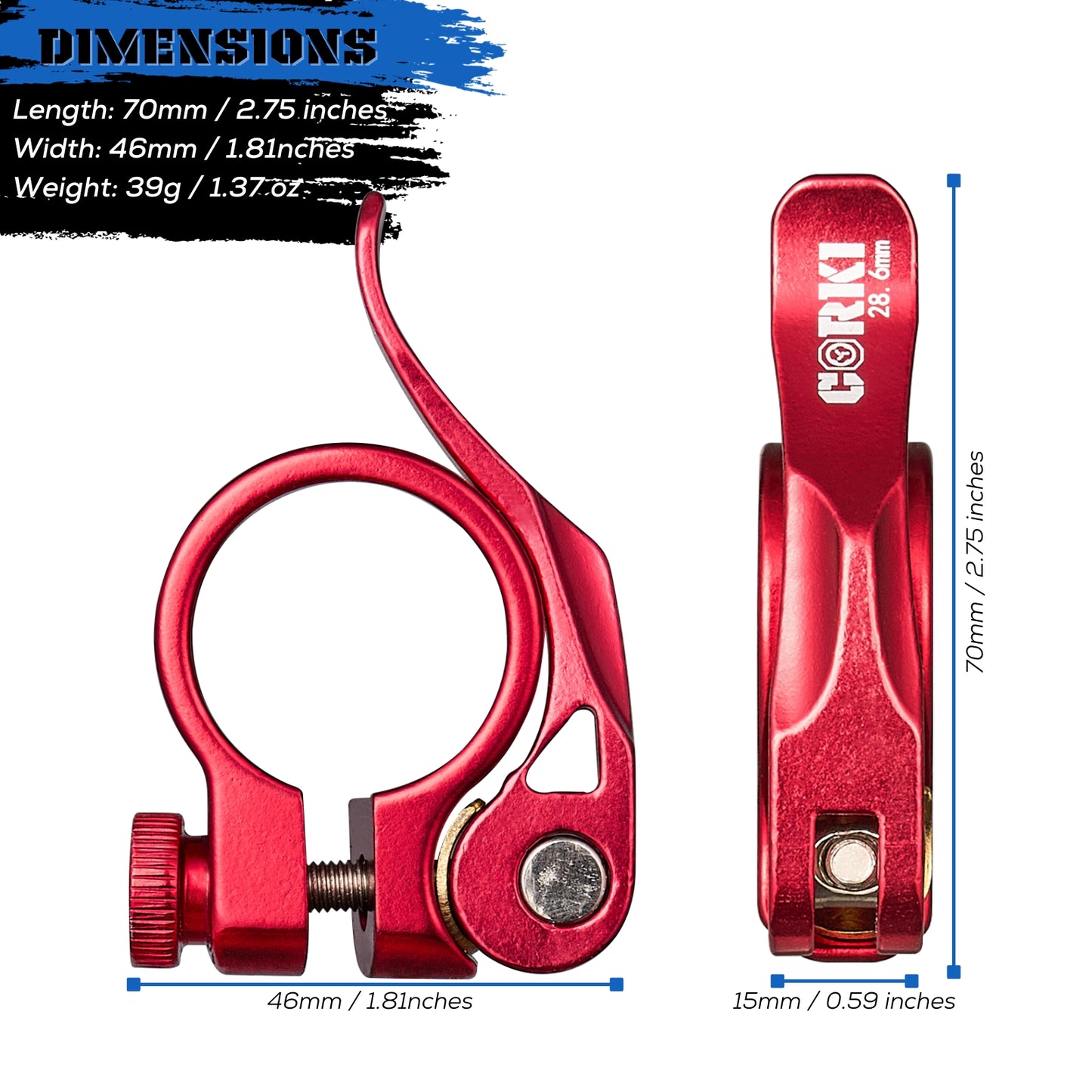 Adjustable Quick Release Seatpost Clamp - Corki Cycles