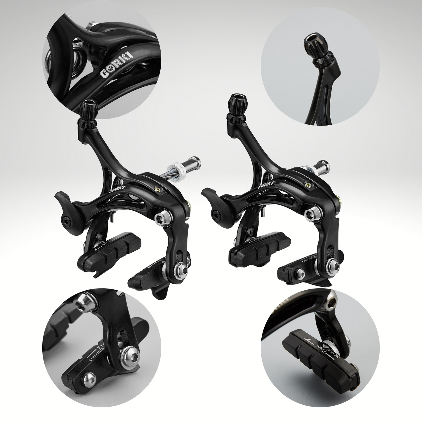 Front & Rear C-Brake Dual Pivot Road Caliper Set - Corki Cycles