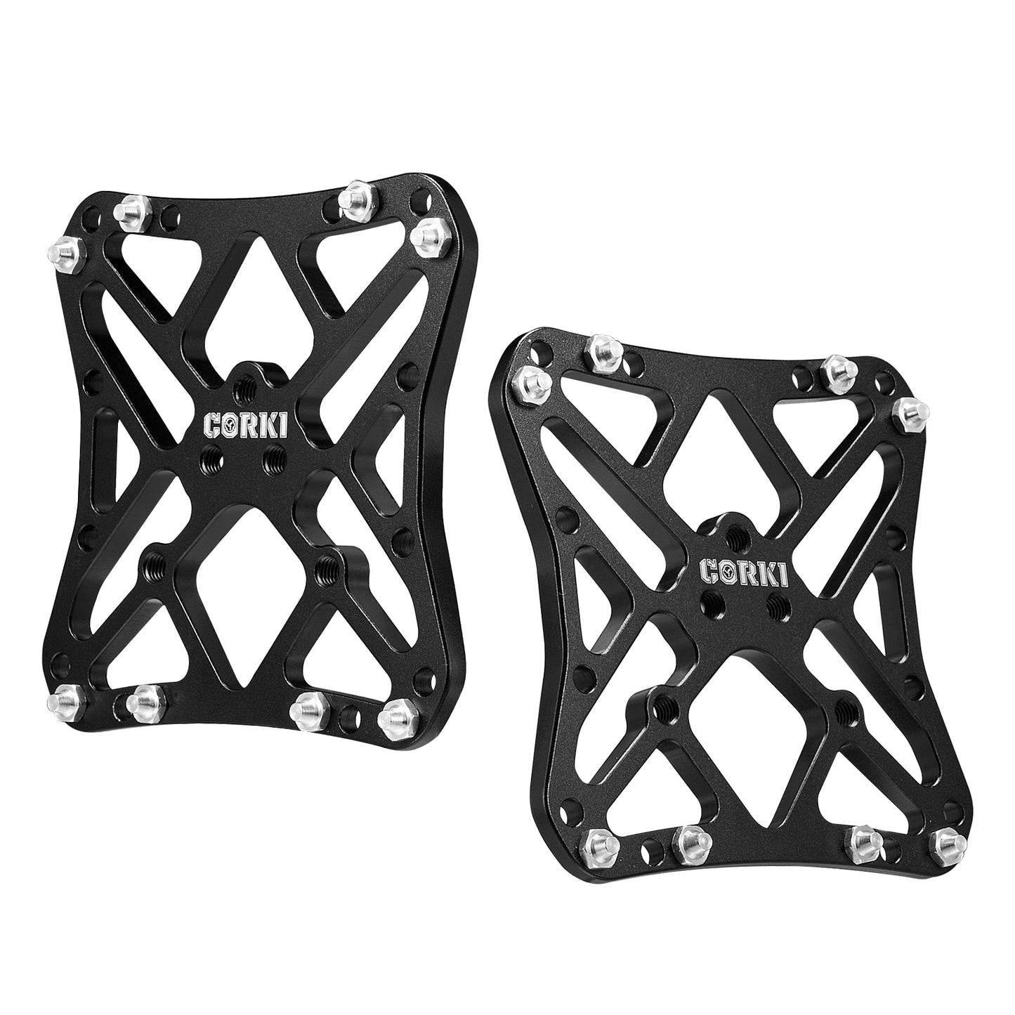 Clipless Wide Platform Adapter Flat Pedals - Corki Cycles