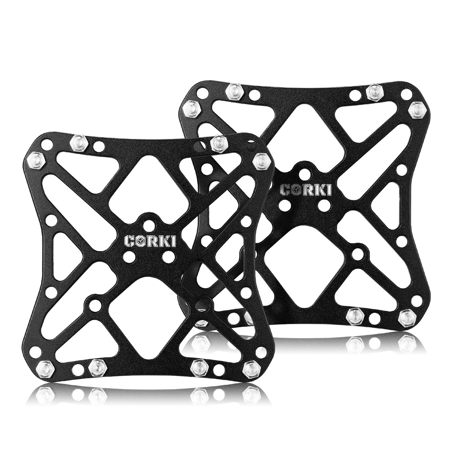 Clipless Wide Platform Adapter Flat Pedals - Corki Cycles