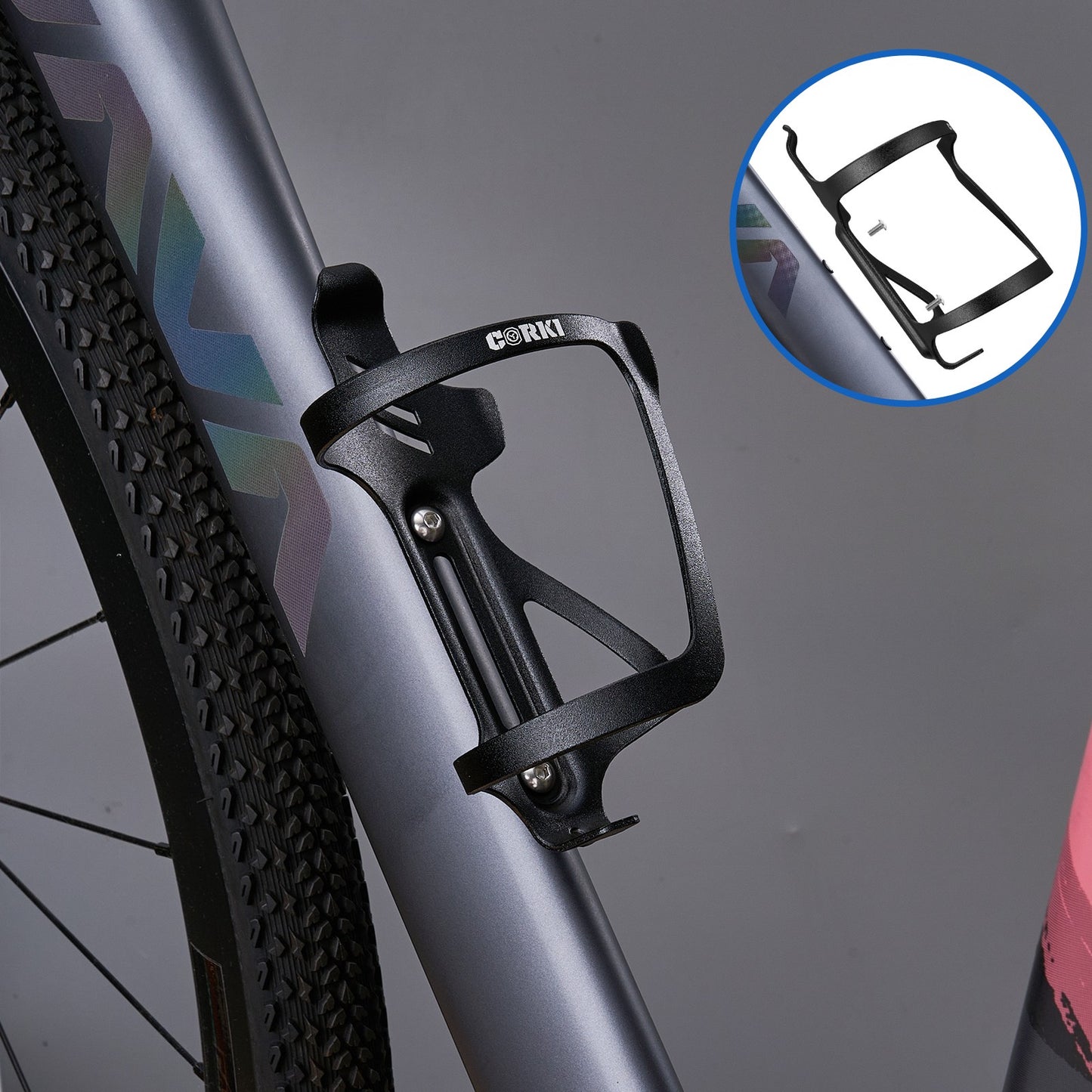 Aluminum Bicycle Water Bottle Cage - Right Side Cage - Corki Cycles