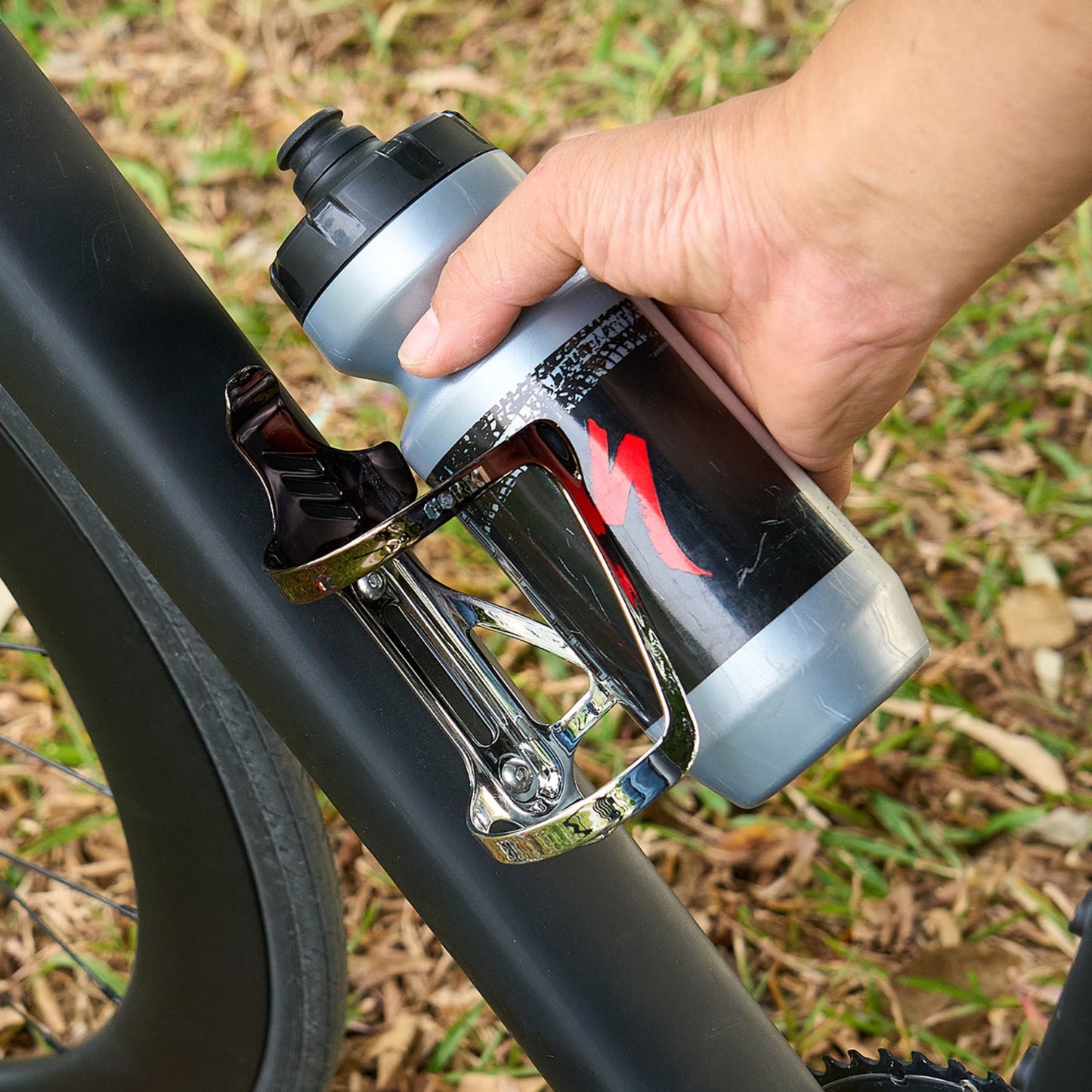Aluminum Bicycle Water Bottle Cage - Right Side Cage - Corki Cycles