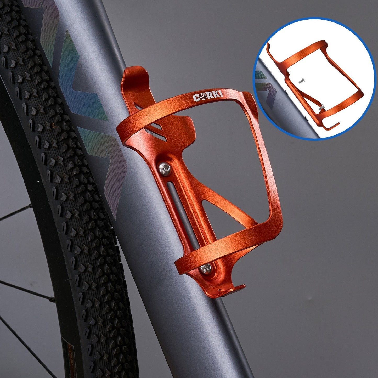Aluminum Bicycle Water Bottle Cage - Right Side Cage - Corki Cycles