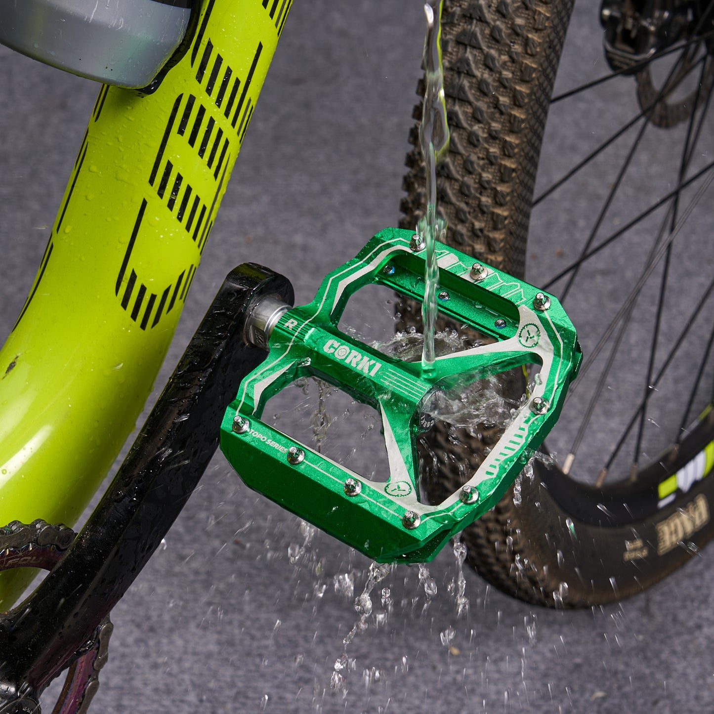 TOPO Extra Large Flat Platform Mountain Bike Pedals - Corki Cycles