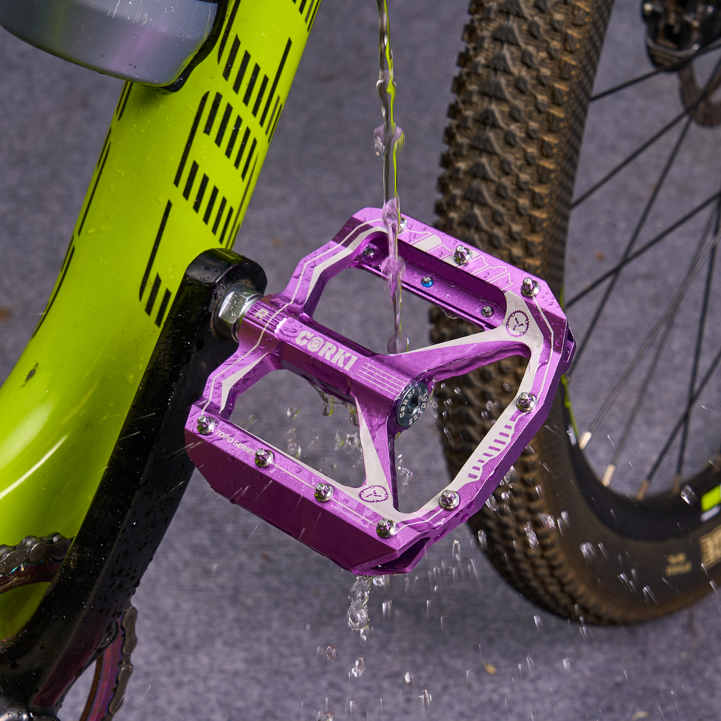 TOPO Extra Large Flat Platform Mountain Bike Pedals - Corki Cycles