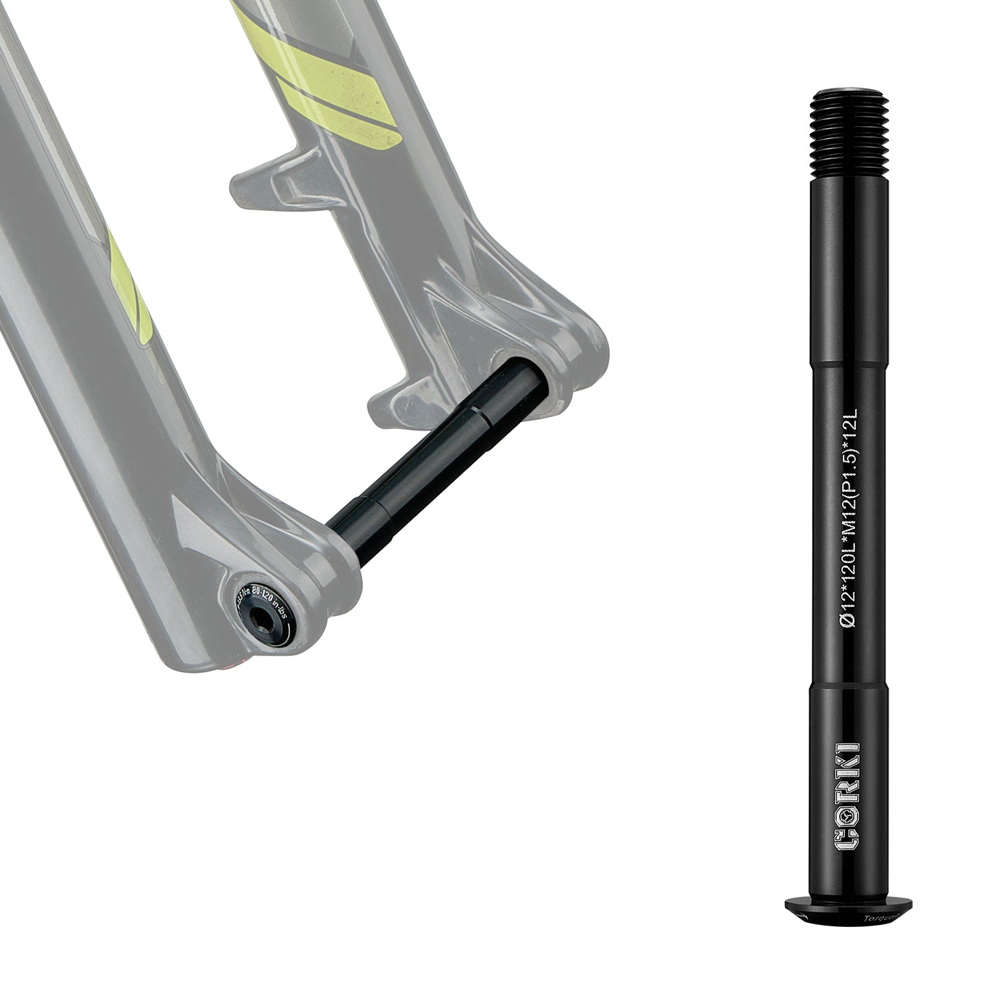Thru Axle Adapter Thread Pitch 1.5mm * 12mm * 117/120/121/123/126/128/130/135/142/157/162/165/168/171/175/181mm - Corki Cycles