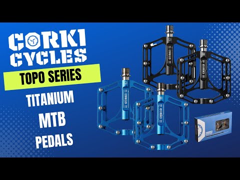 Load and play video in Gallery viewer, TOPO Titanium Flat Platform Mountain Bike Pedals