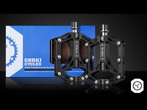 Load and play video in Gallery viewer, TOPO Titanium Flat Platform Mountain Bike Pedals