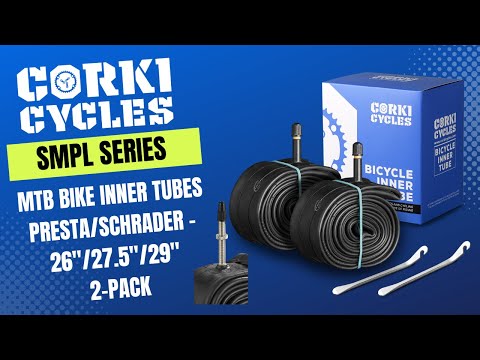 Load and play video in Gallery viewer, Presta/Schrader Mountain Bike Inner Tubes 26"/27.5"/29" 2-Pack