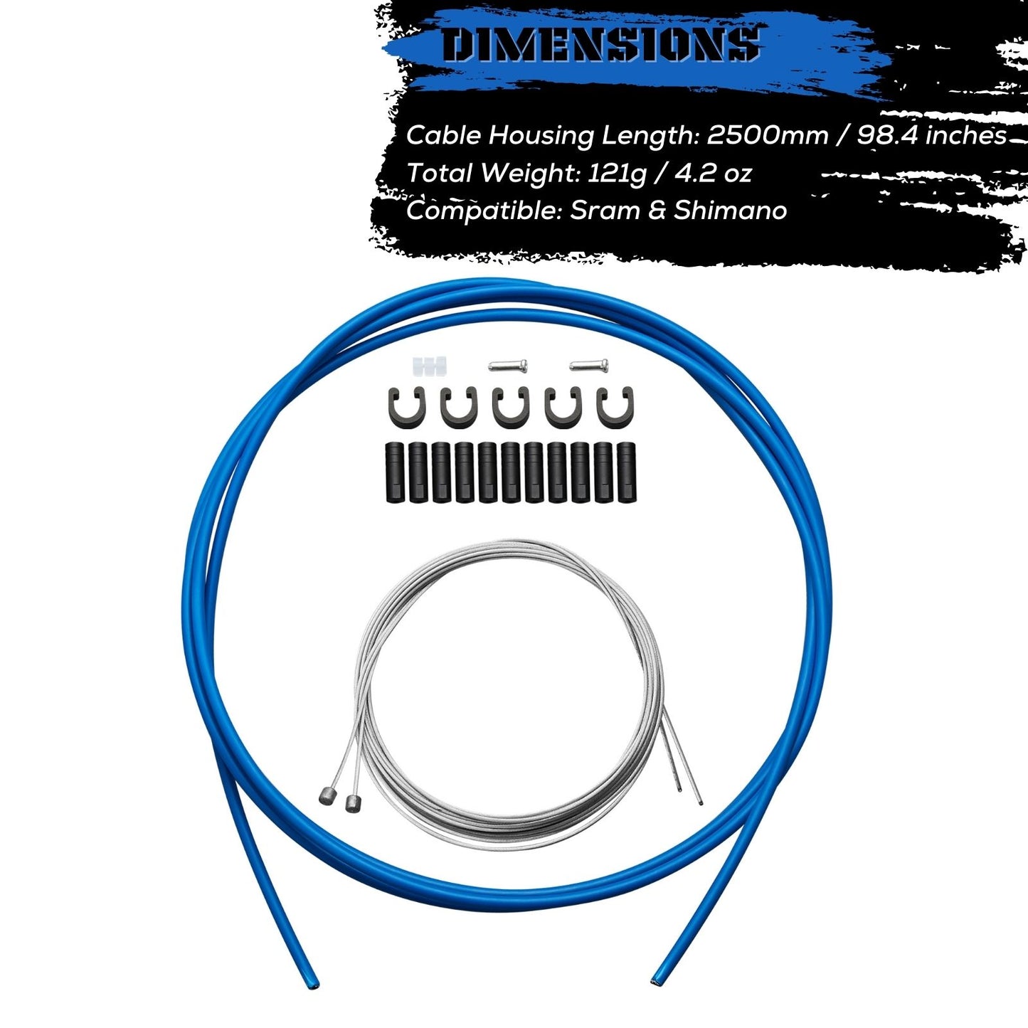 Derailleur Shifter Cable Housing Kit - Corki Cycles