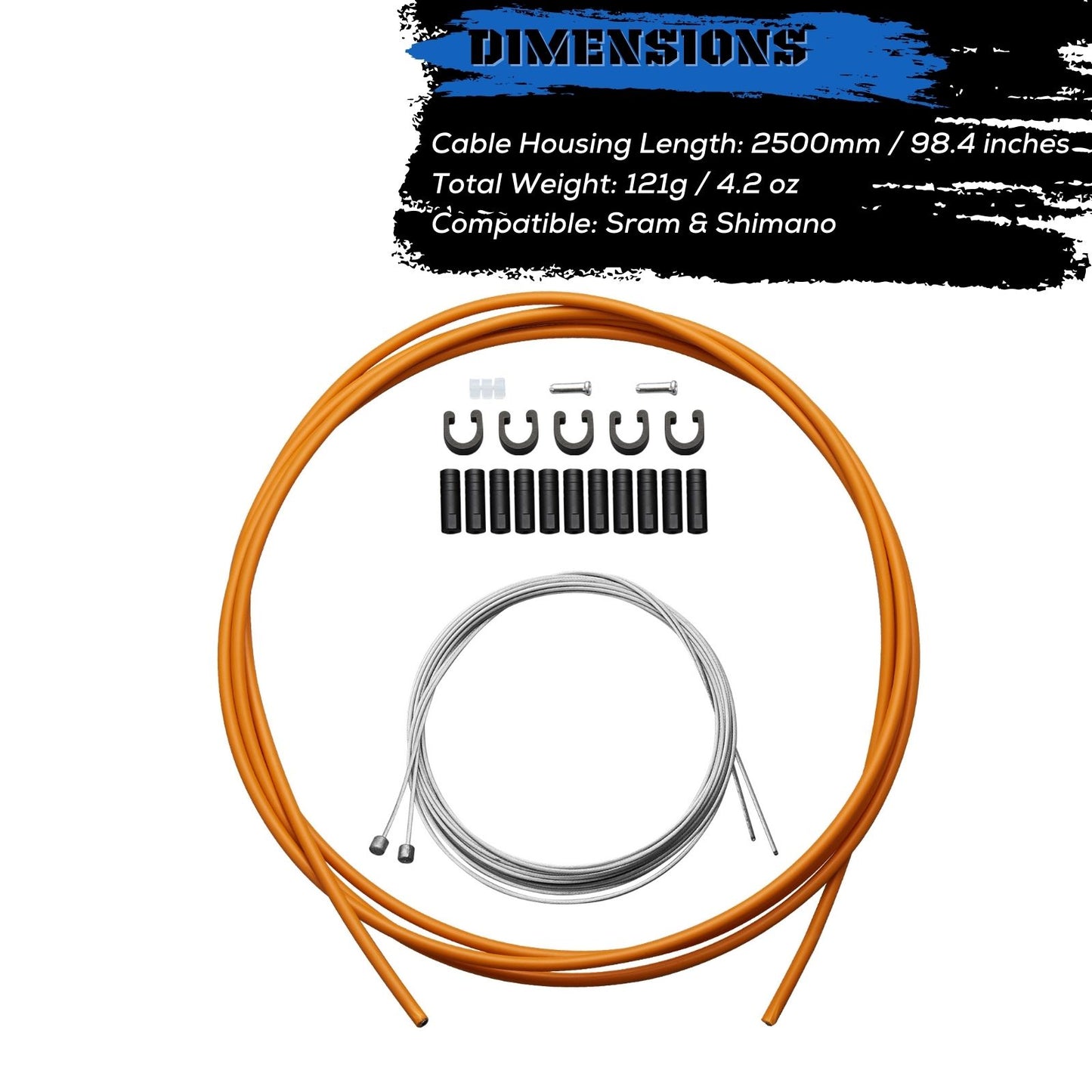 Derailleur Shifter Cable Housing Kit - Corki Cycles