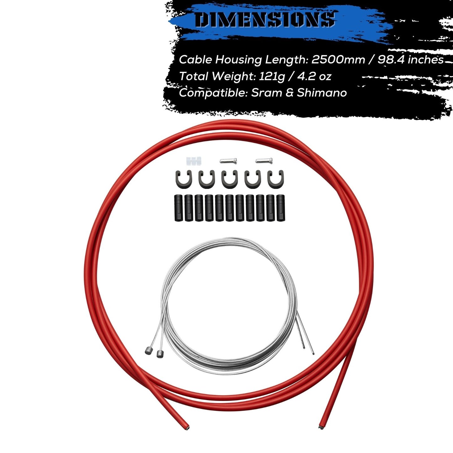 Derailleur Shifter Cable Housing Kit - Corki Cycles