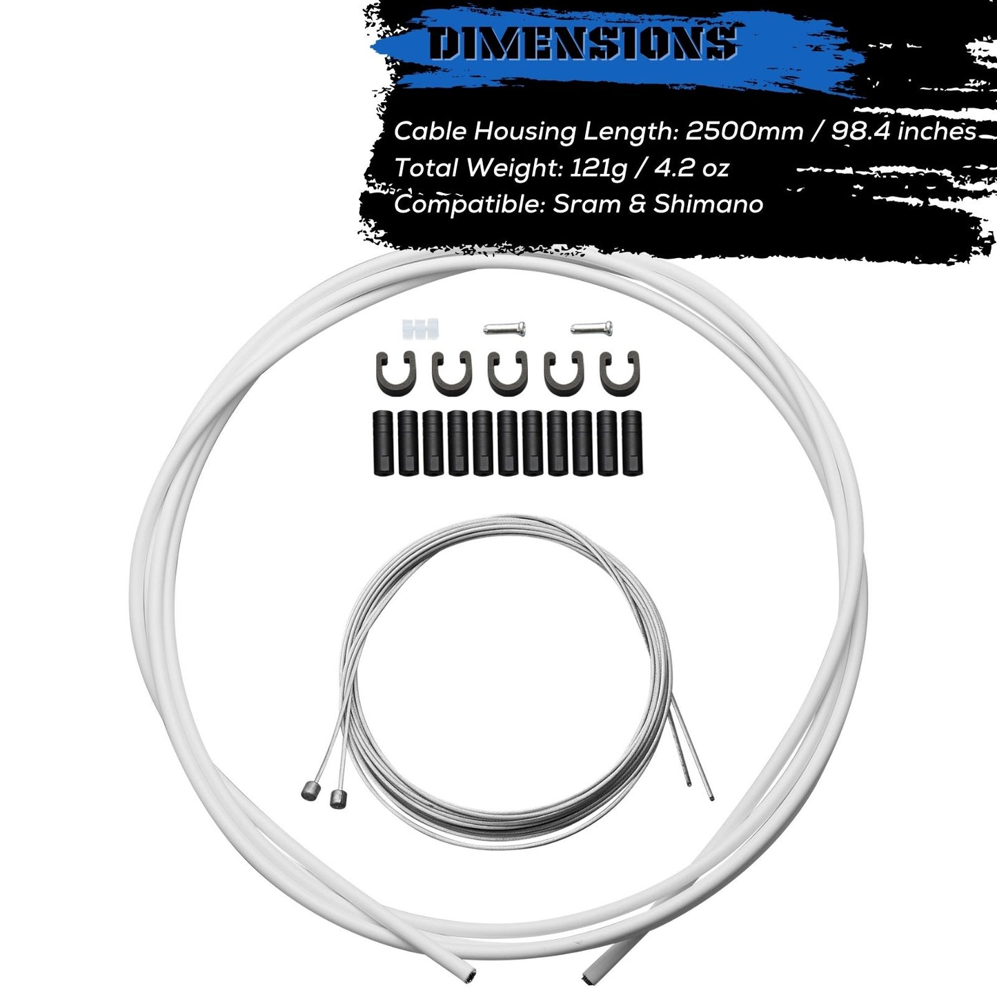 Derailleur Shifter Cable Housing Kit - Corki Cycles