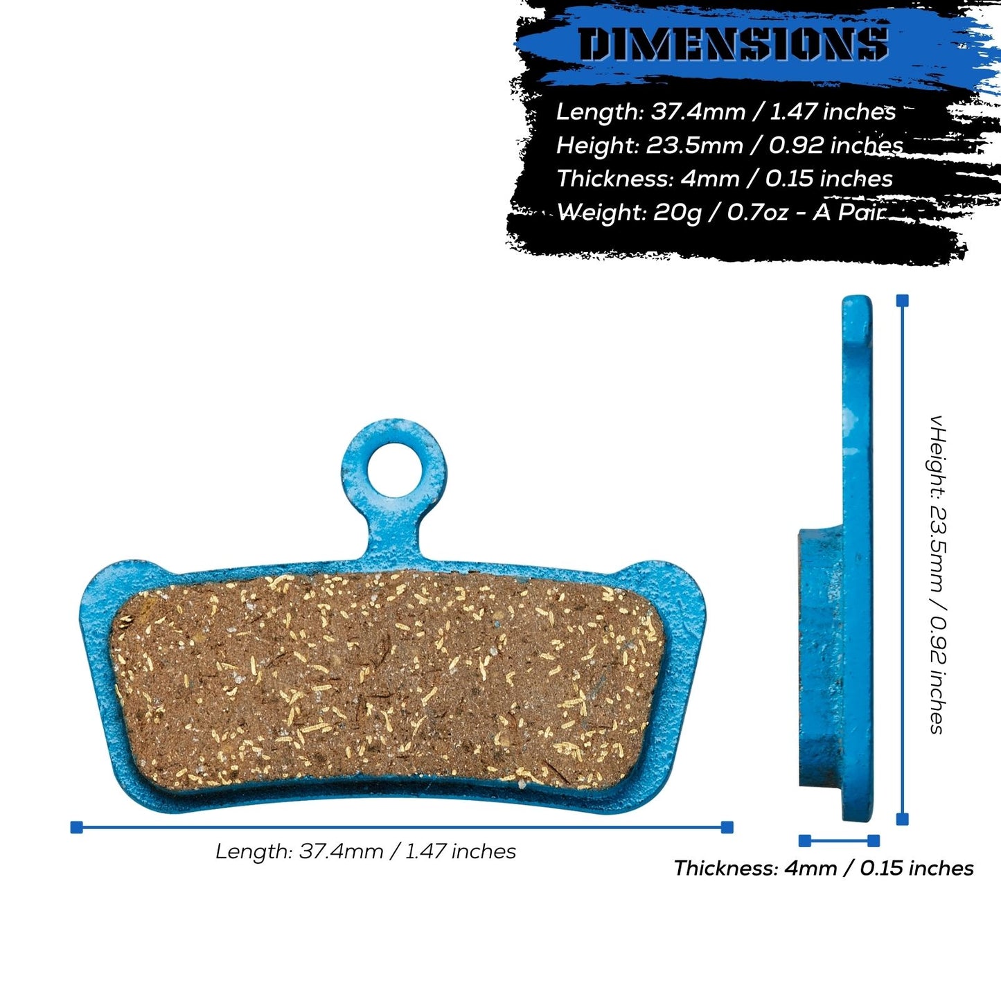 SRAM Guide RSC, Avid XO, Elixir 7/9 Trail 4 Piston Disc Brake Pads - Corki Cycles