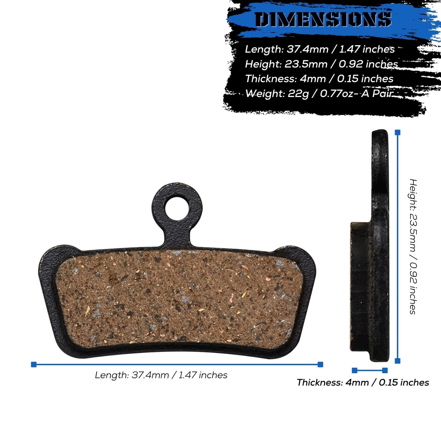 SRAM Guide RSC, Avid XO, Elixir 7/9 Trail 4 Piston Disc Brake Pads - Corki Cycles