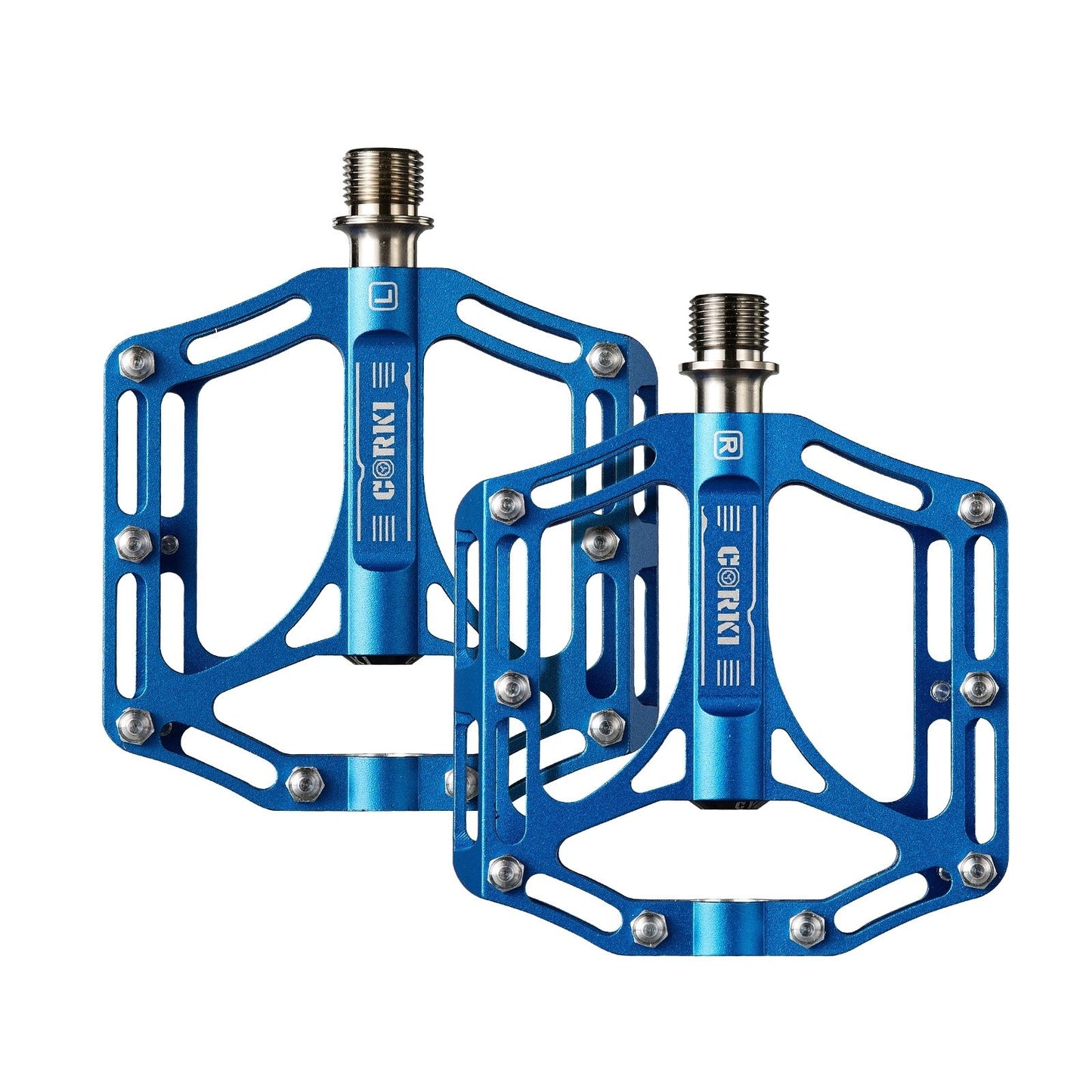 TOPO Titanium Flat Platform Mountain Bike Pedals - Corki Cycles