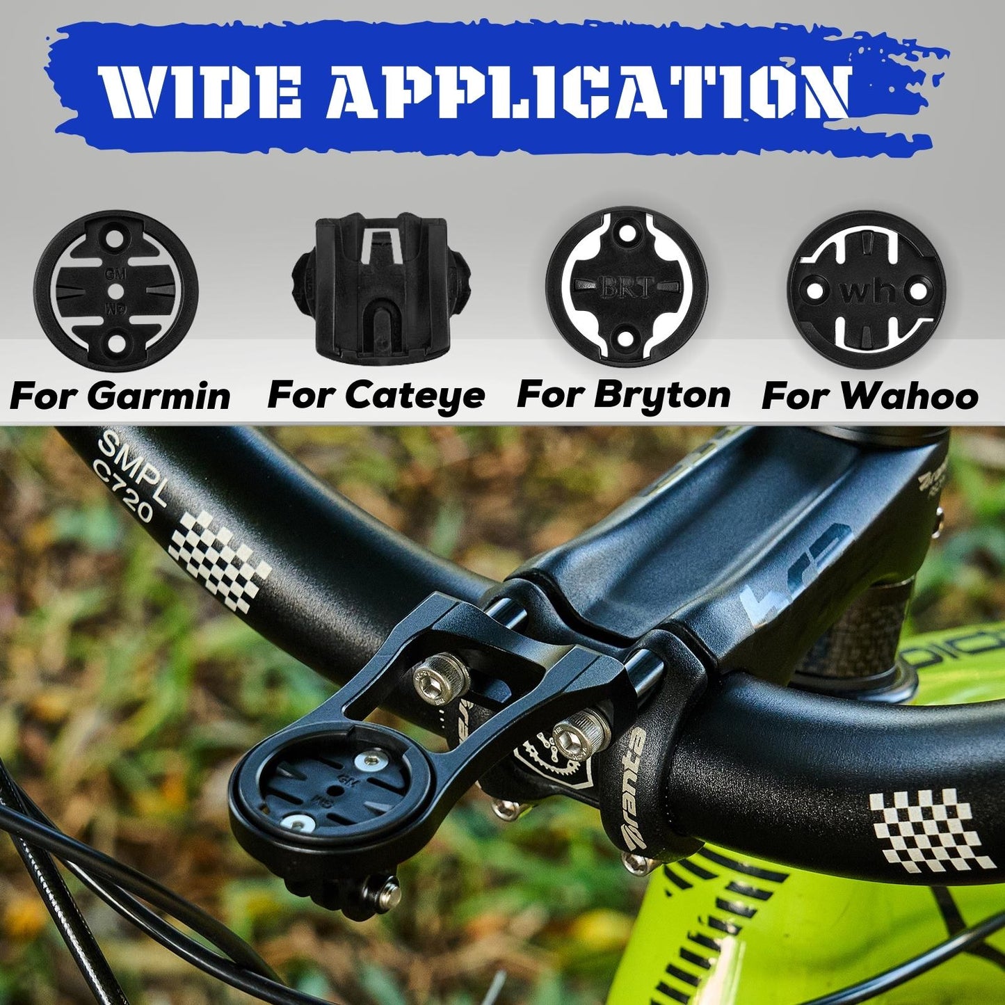 CNC Alloy MTB Bike Computer Mount For Garmin & Bryton - Fits Syncros Stems