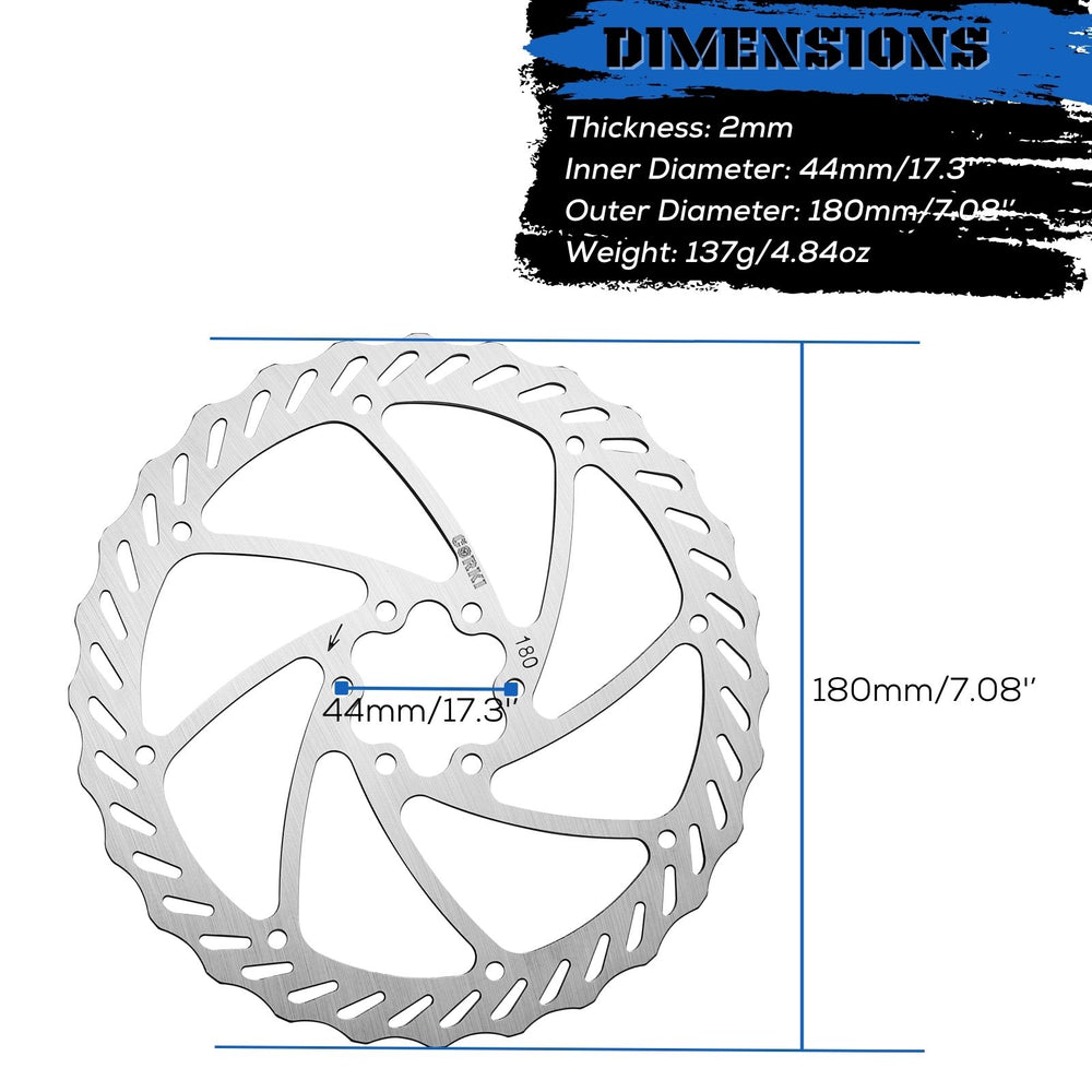 gravel bike rotor size MTB/Road Disc Brake Rotor Square Design 6-Bolts 1PC