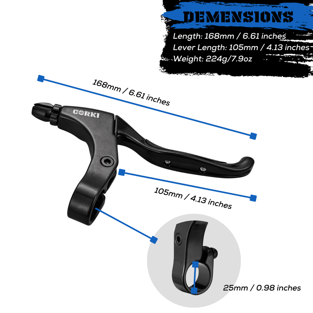 SMPL Pair of Bicycle Brake Levers for MTB Road Bikes Corki Cycles