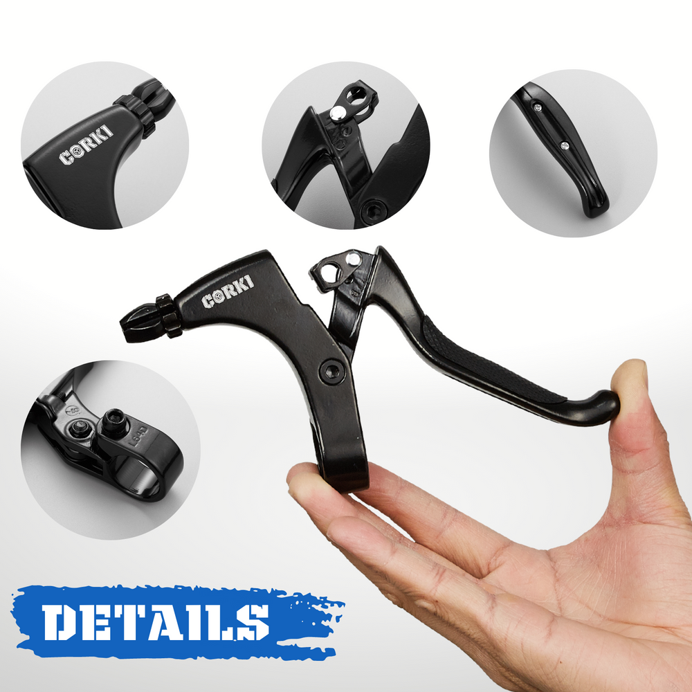 SMPL Pair of Bicycle Brake Levers for MTB & Road Bikes - Corki Cycles