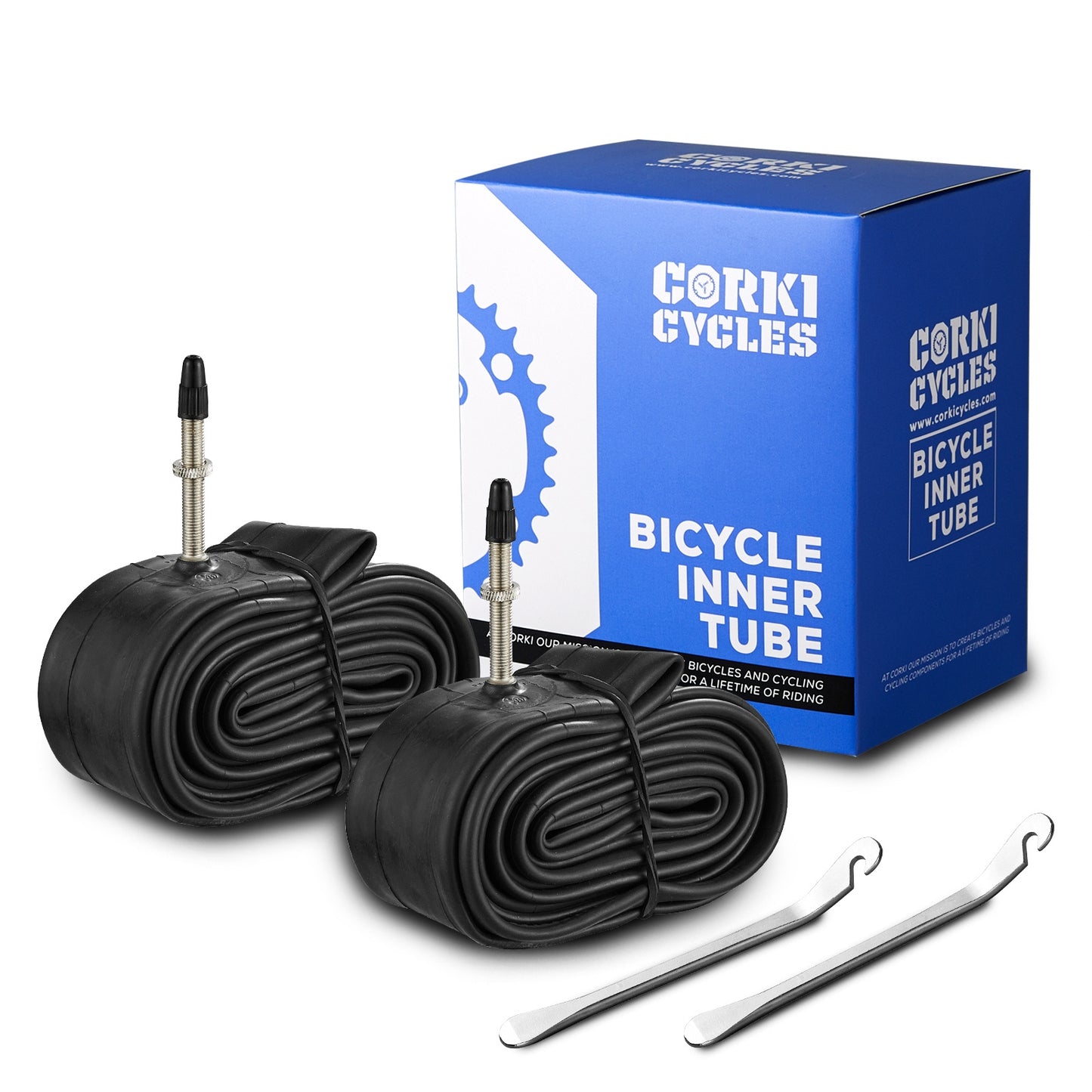 Presta/Schrader Mountain Bike Inner Tubes 26"/27.5"/29" 2-Pack - Corki Cycles