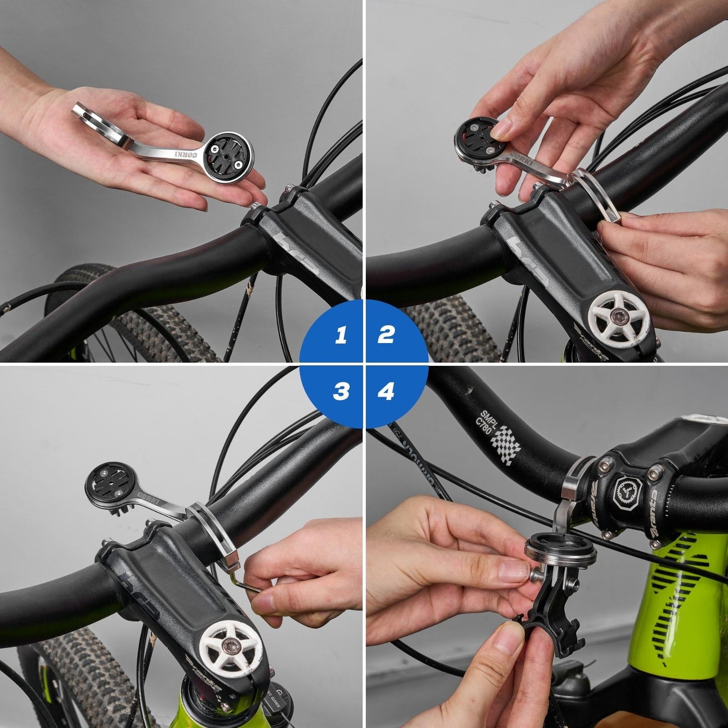 Titanium Out Front Computer Mounts Titanium Out Front Bicycle Computer Mount | Corki Cycles