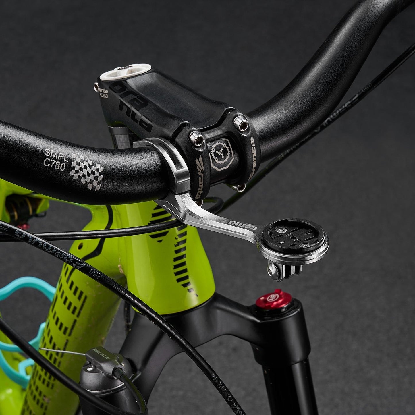 Cycling Computer Mount Titanium Out Front Bicycle Computer Mount | Corki Cycles