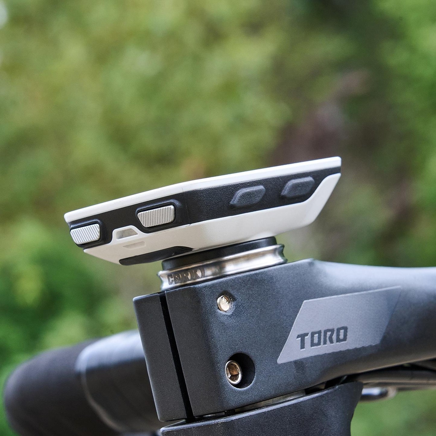 Titanium Out Front Computer Mounts Titanium Stem Headset Top Cap Bike Computer Mount | Corki Cycles