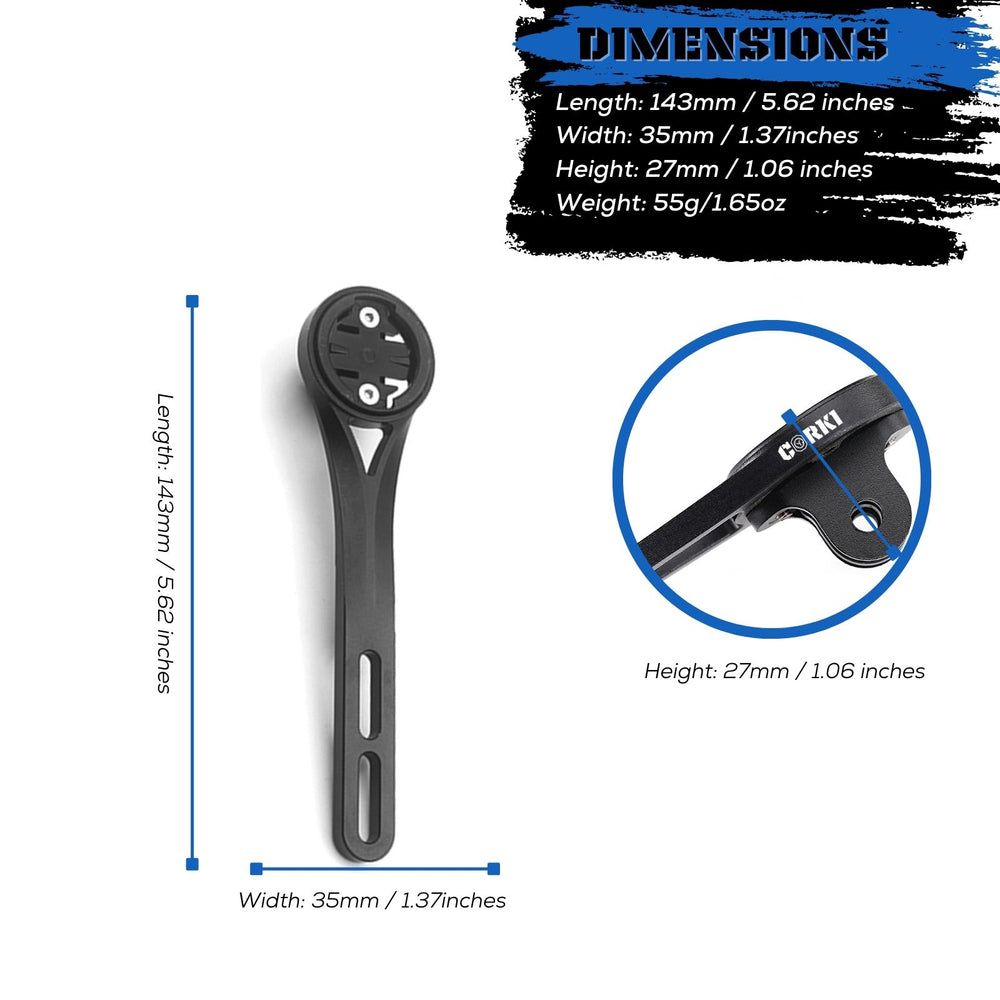 Titanium Out Front Computer Mounts Bicycle Computer Mounts | Corki Cycles
