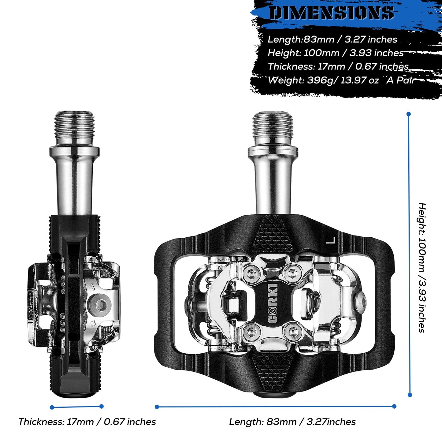 pedal spd mtb TOPO SPD Platform Clipless Road/MTB Pedals