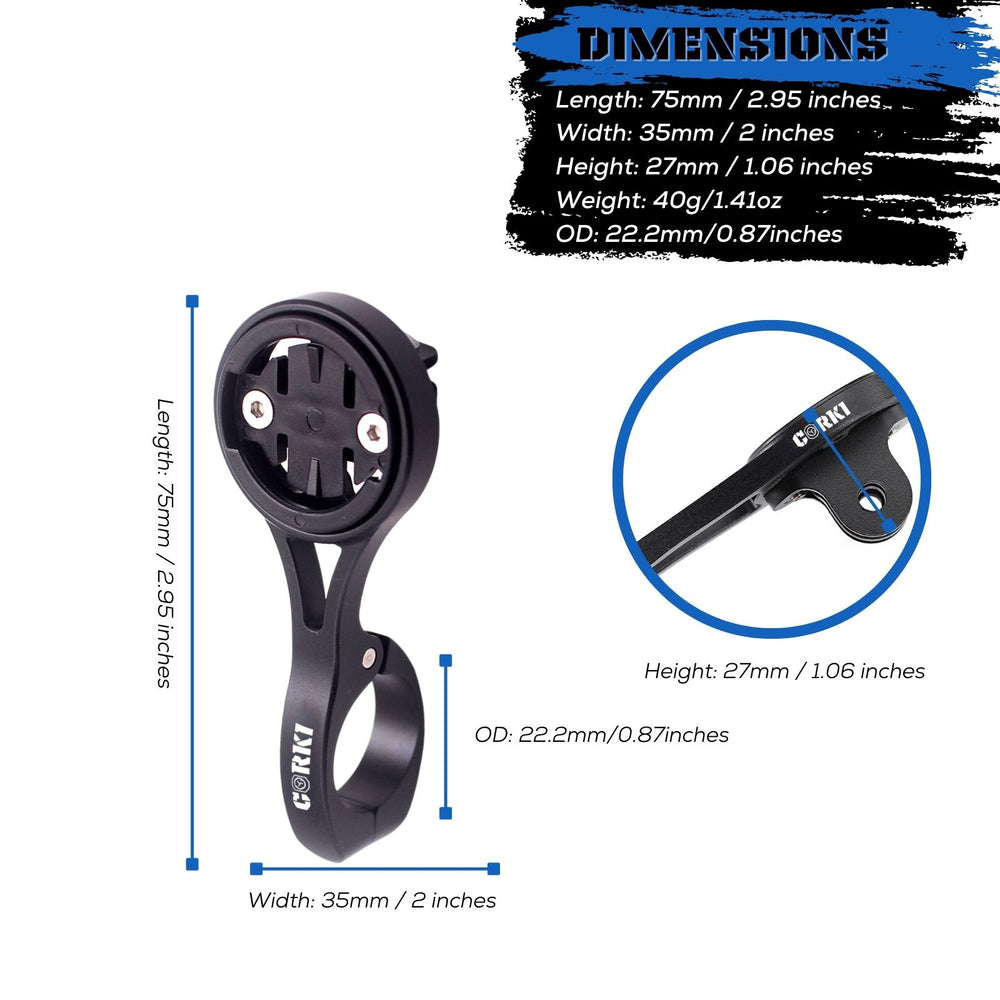 Titanium Out Front Computer Mounts Bicycle Computer Mounts | Corki Cycles