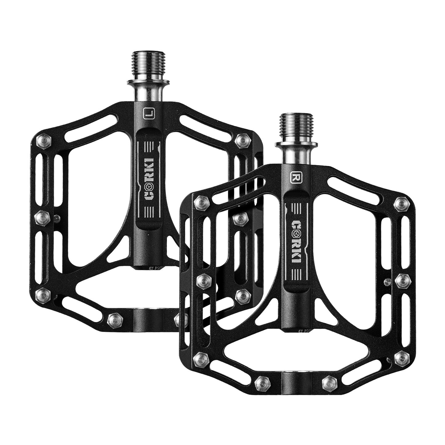 TOPO Titanium Flat Platform Mountain Bike Pedals - Corki Cycles