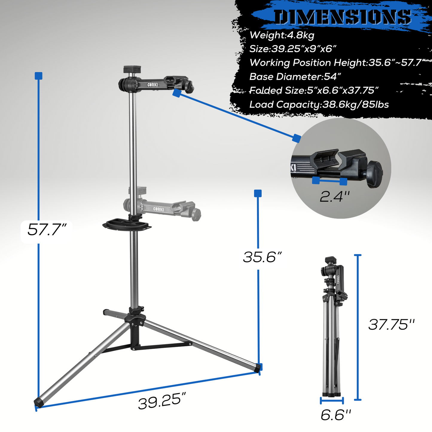 Bicycle top tripod stand