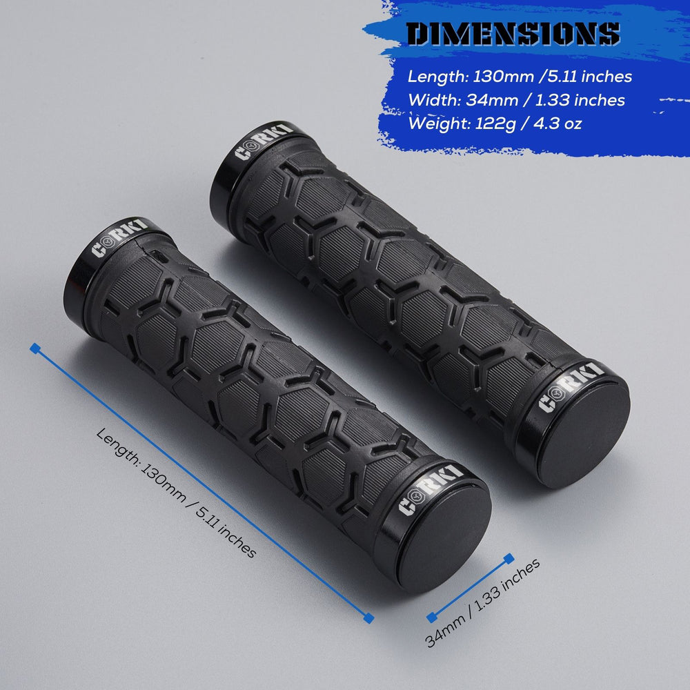 Canyon Lock-On Mountain Bike Hand Grips – Black, 130mm, MTB Handlebar Grips